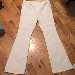 LOFT white flare jeans